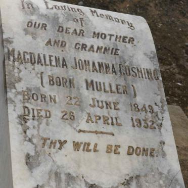 GOSHING Magdalena Johanna nee MULLER 1849-1932
