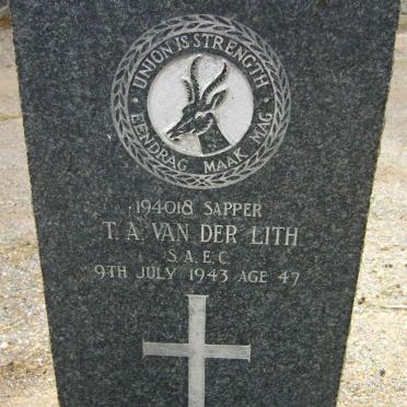 LITH T.A., van der -1943