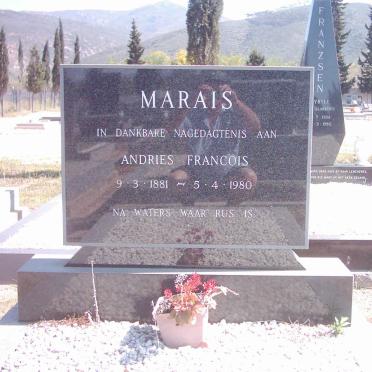 MARAIS Andries Francois 1881-1980