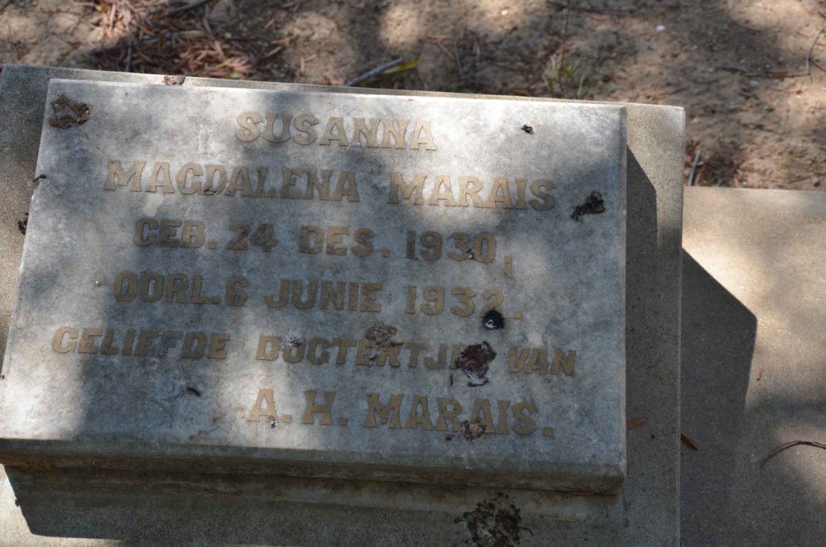MARAIS Susanna Magdalena 1930-1932