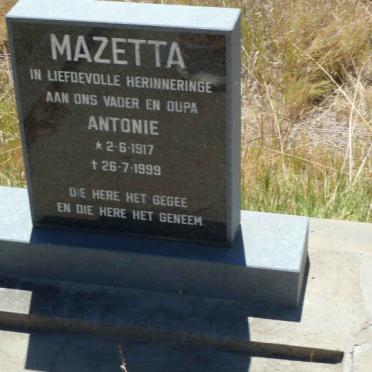 MAZETTA Antonie 1917-1999