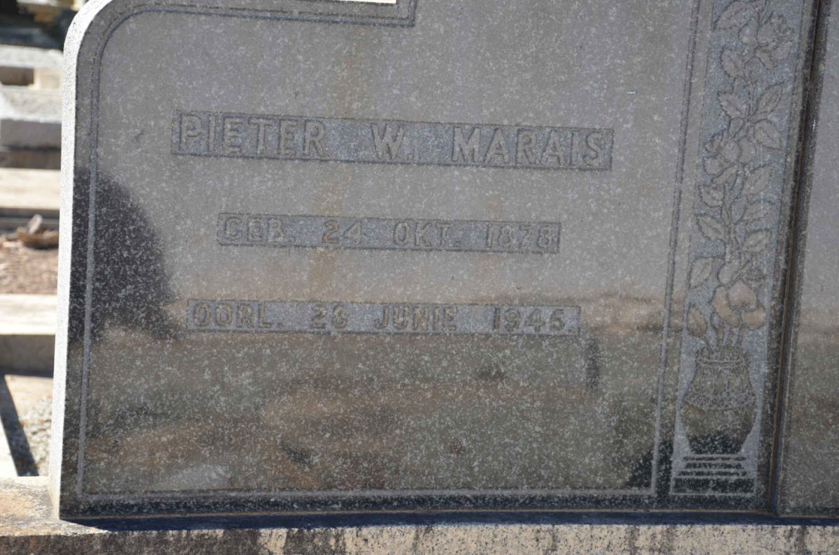 MARAIS Maria J. 1875-1953 :: MARAIS Pieter W. 1878-1945 :: MARAIS Willem J. 1887-1952