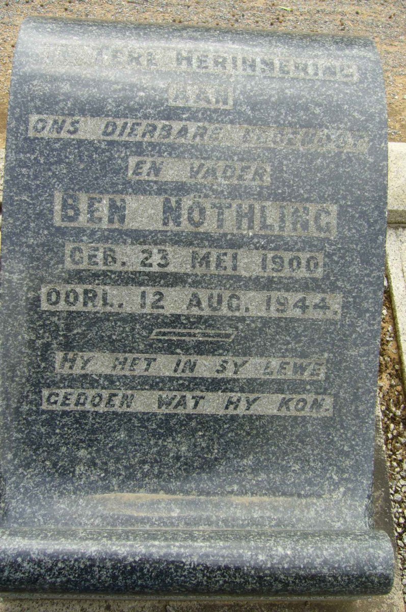 NÖTHLING Ben 1900-1944