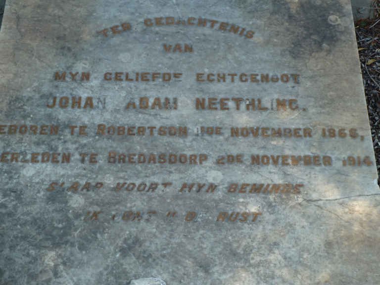 NEETHLING Johan Adam 1866-1914