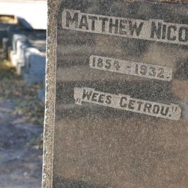 NICOL Matthew 1854-1932 &amp; Maria Elizabeth KLOPPERS 1856-1933