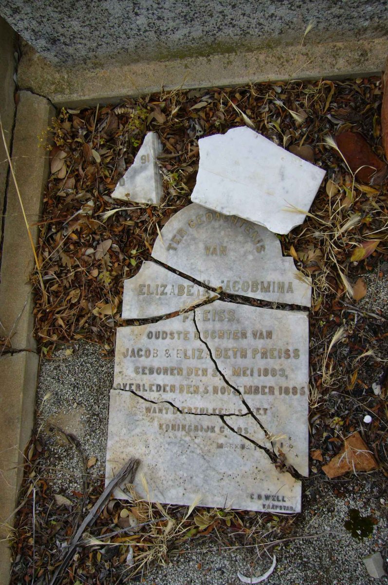 PREISS Elizabeth Jacobmina 1883-1885