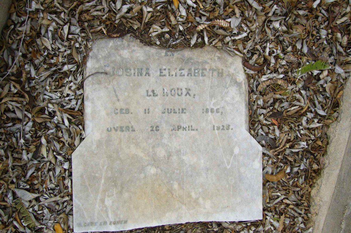 ROUX Josina Elizabeth, le 1866-1926