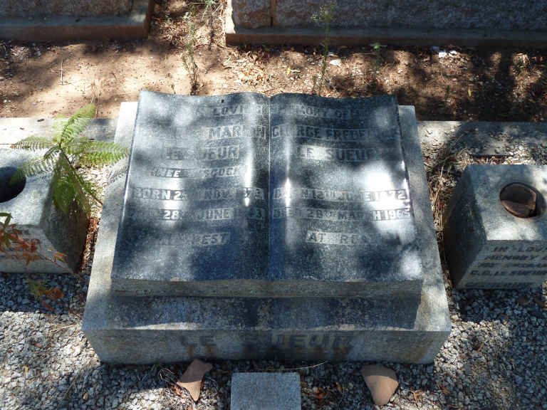 SUEUR George Frederick, le 1872-1965 &amp; Selina Marion HISCOCK 1872-1943
