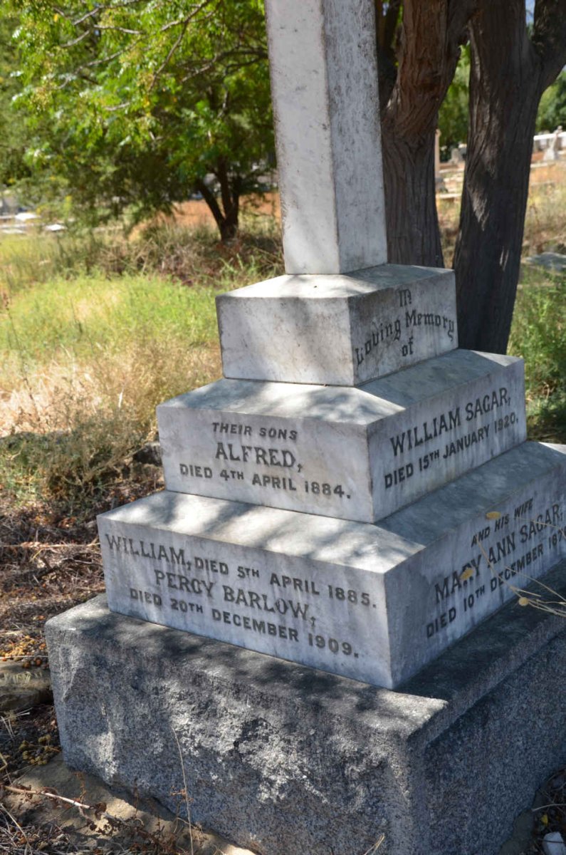 SAGAR William -1920 &amp; Mary Ann -1876 :: SAGAR Alfred -1884 :: SAGAR William -1885 :: SAGAR Percy Barlow -1909