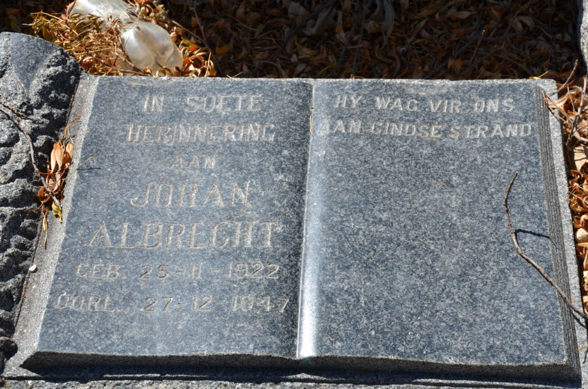 SWANEPOEL Johan Albrecht 1922-1947