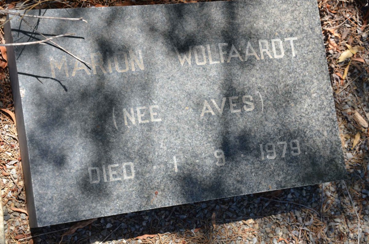 WOLFAARDT Marion nee AVES -1979