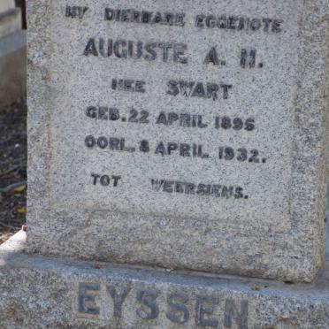 EYSSEN Auguste A.M. nee SWART 1895-1932
