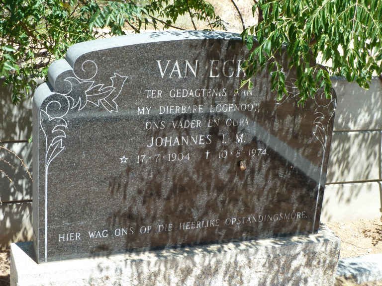 ECK Johannes I.M., van 1904-1974