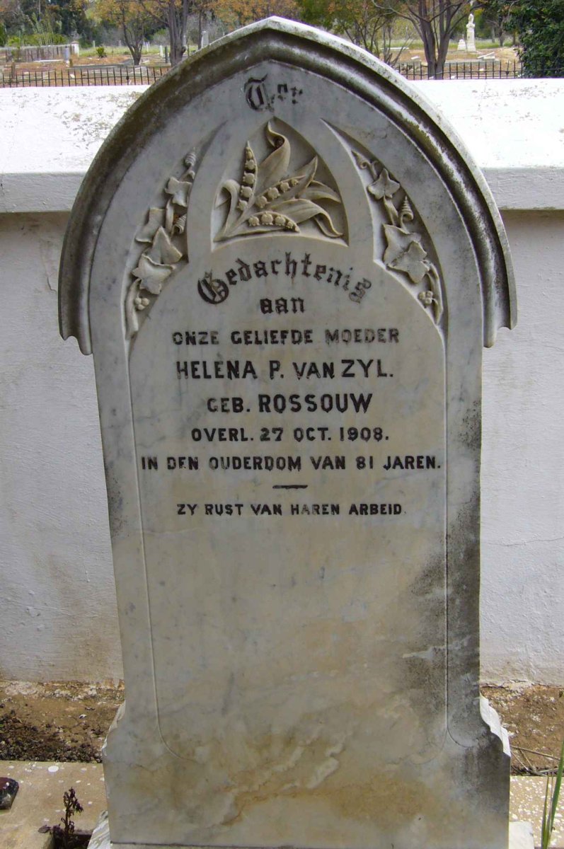 ZYL Helena P., van nee ROSSOUW -1908