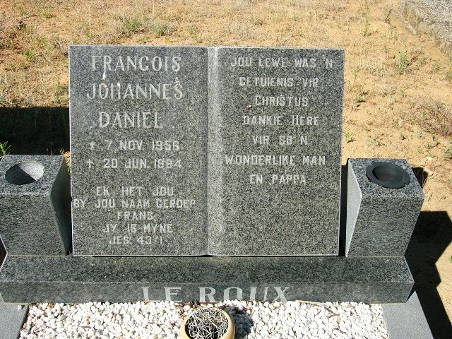 ROUX Francois Johannes Daniël, le 1956-1984