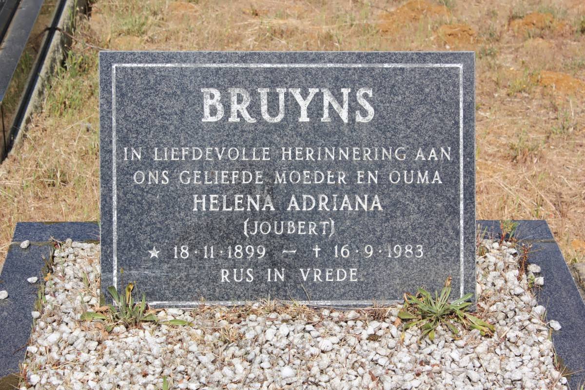BRUYNS Helena Adriana nee JOUBERT 1899-1983