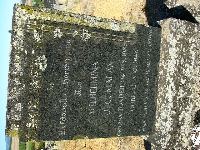 MALAN Wilhelmina J.C. nee VAN TONDER 1888-1947