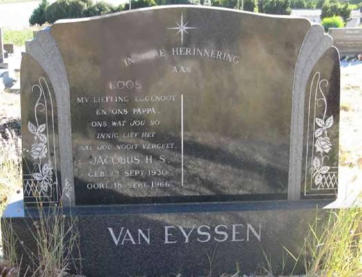 EYSSSEN Jacobus H.S., van 1930-1966