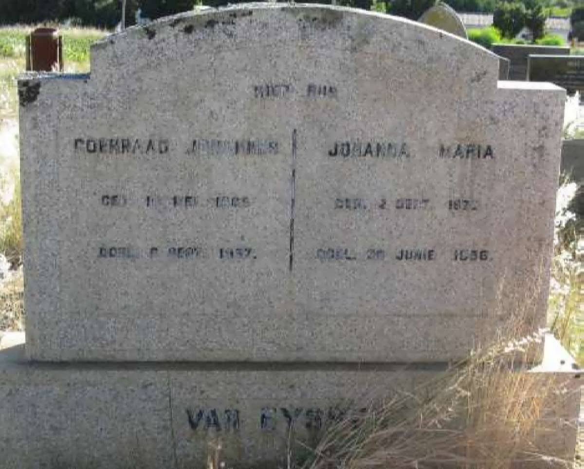 EYSSEN Coenraad Johannes, van 1865 -1937 &amp; Johanna Maria 1870-1956