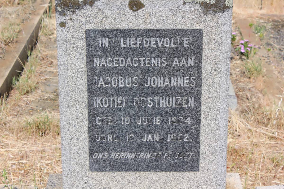OOSTHUIZEN Jacobus Johannes 1934-1952
