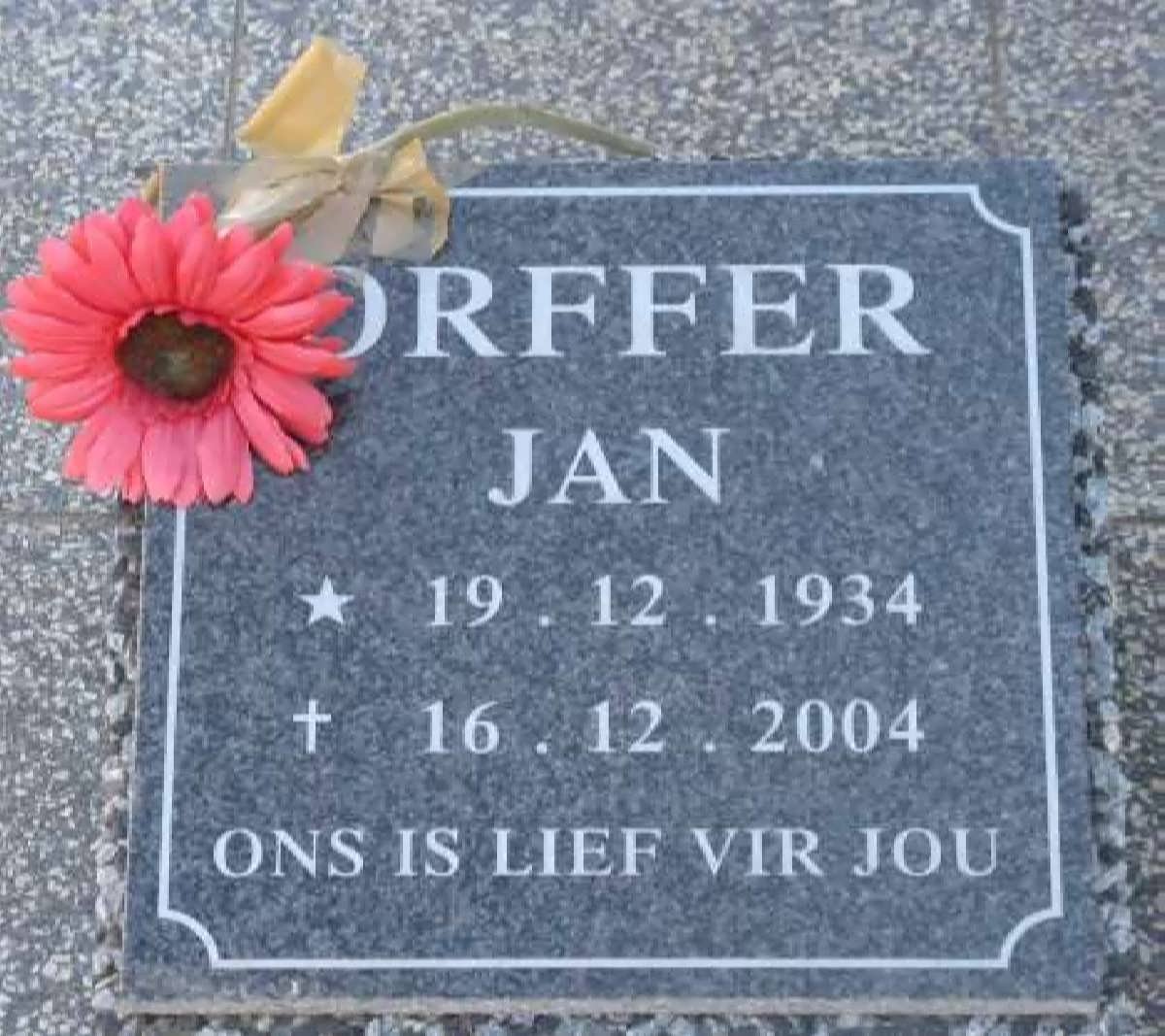 ORFFER Jan 1934-2004