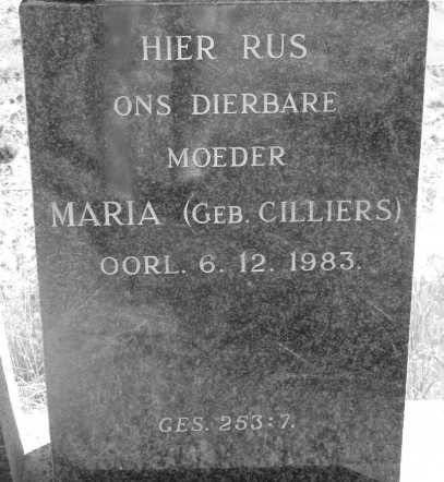 SNYMAN Maria nee CILLIERS -1983