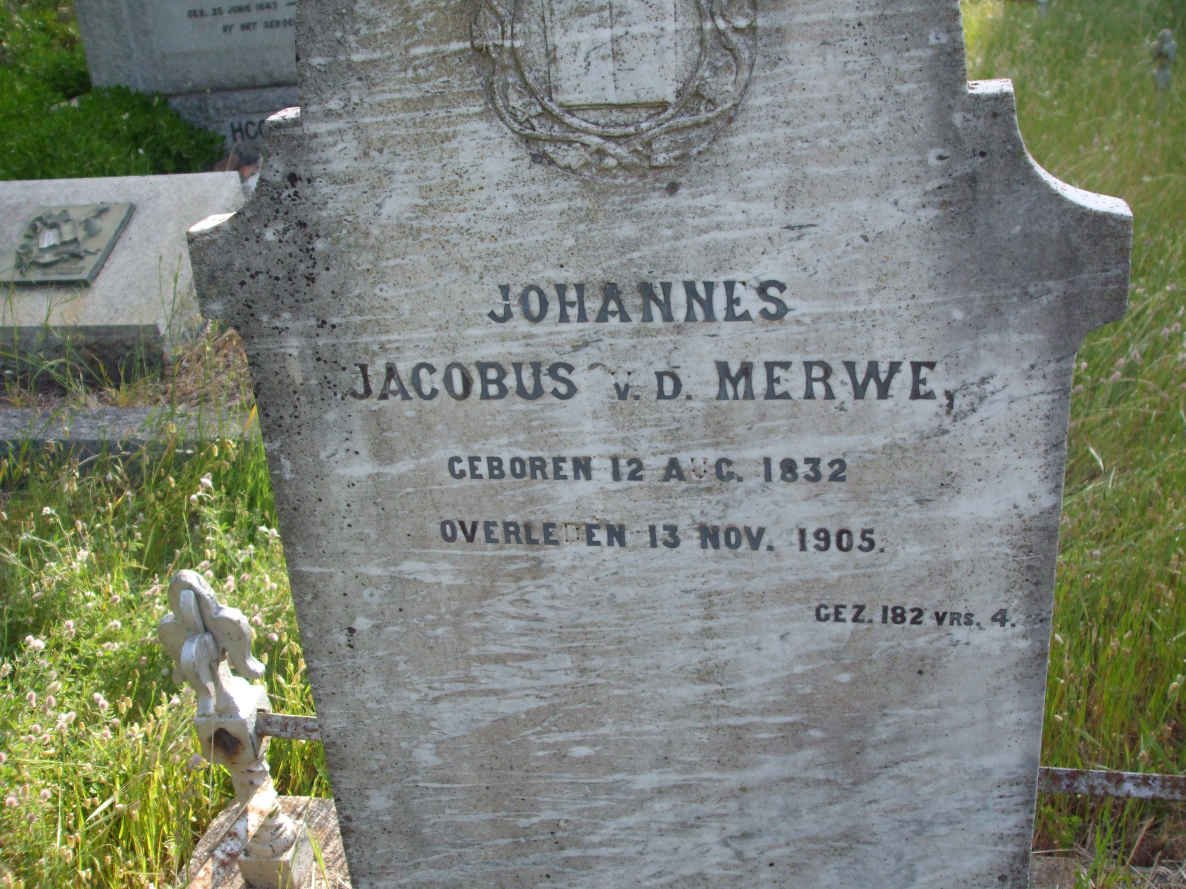 MERWE Johannes Jacobus, v.d. 1832-1905