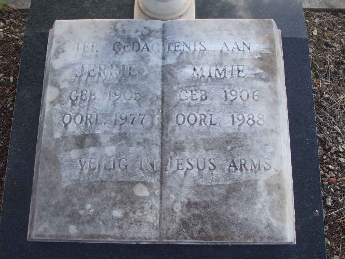 STRYDOM Jerrie 1905-1977 &amp; Mimie 1906-1988