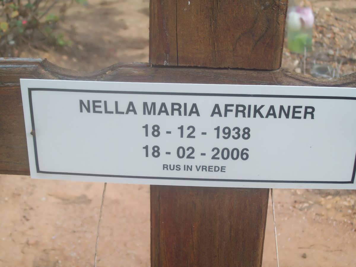 AFRIKANER Nella Maria 1938-2006