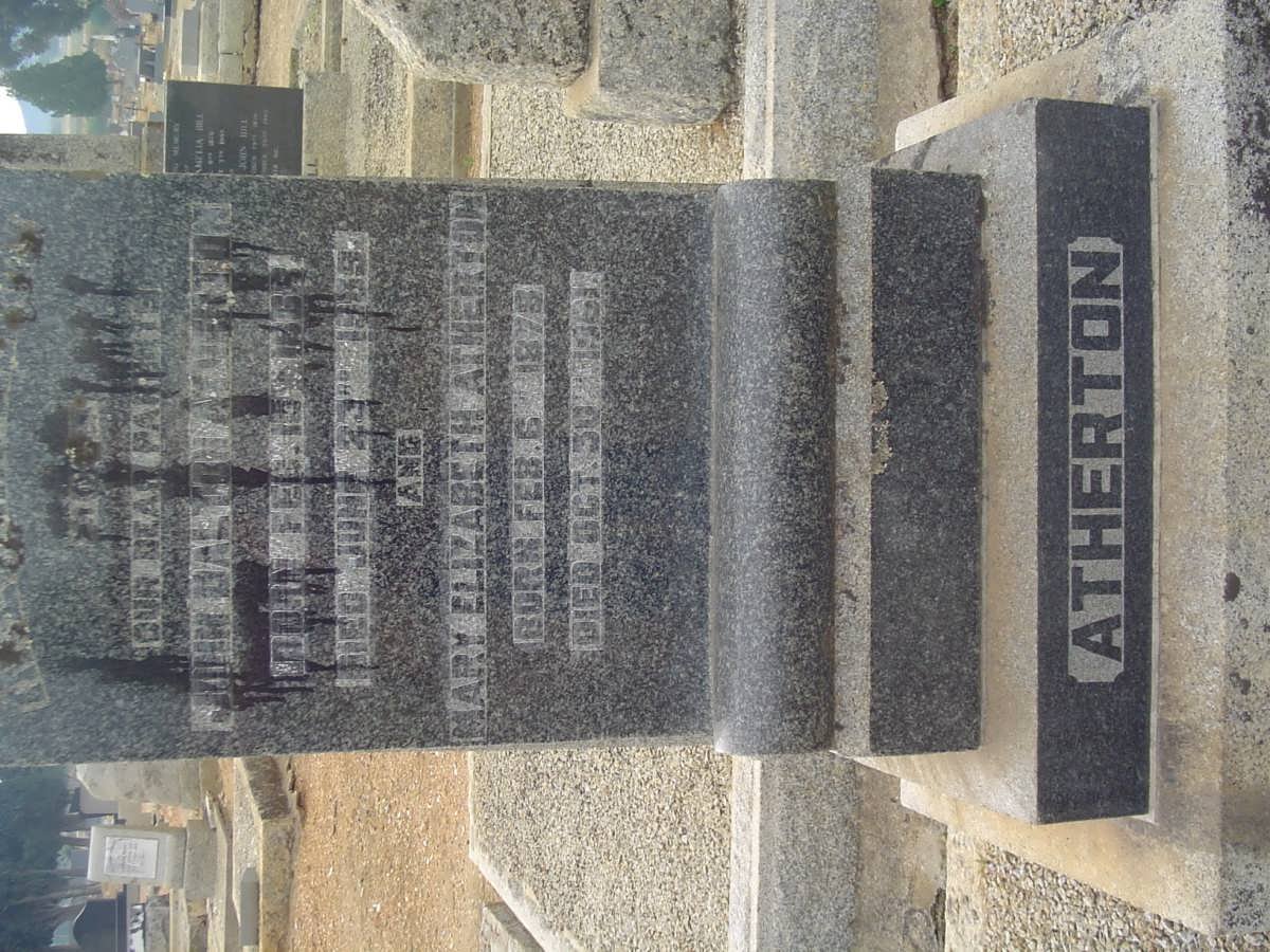 ATHERTON John Dalton 1868-19?9 &amp; Mary Elizabeth 1878-1961