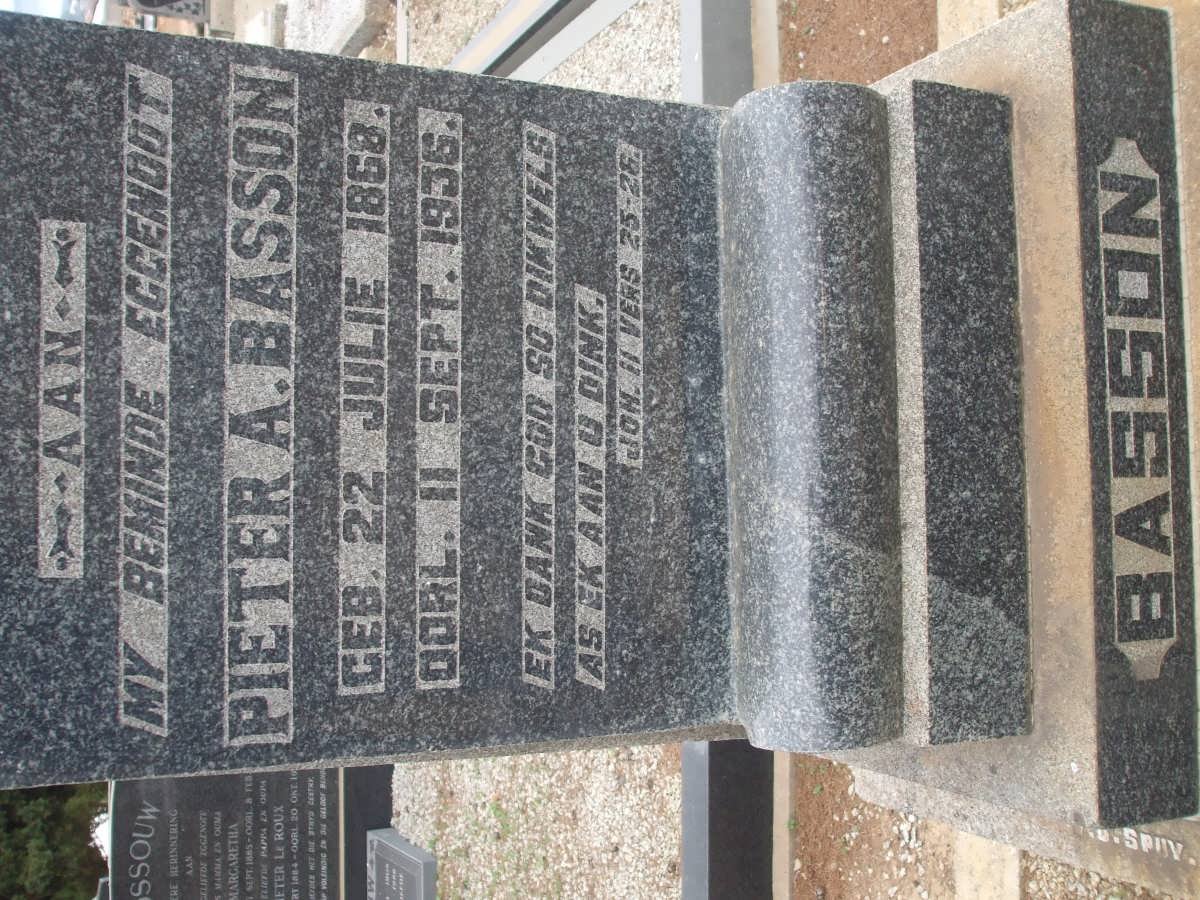 BASSON Pieter A. 1868-1936