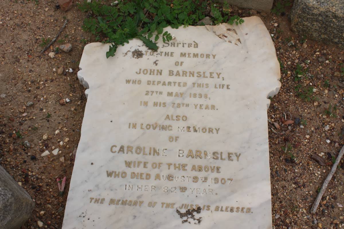 BARNSLEY John -1898 &amp; Caroline -1907