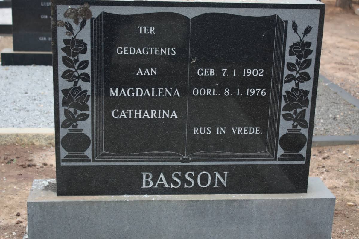 BASSON Magdalena Catharina 1902-1976