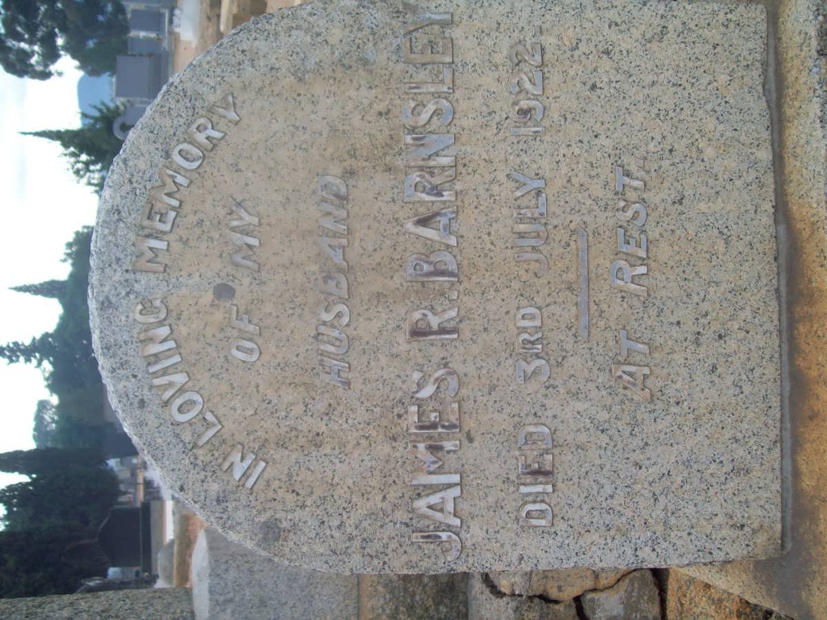 BARNSLEY James R. -1922