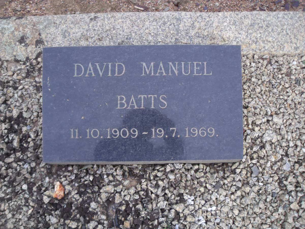 BATTS David Manuel 1909-1969