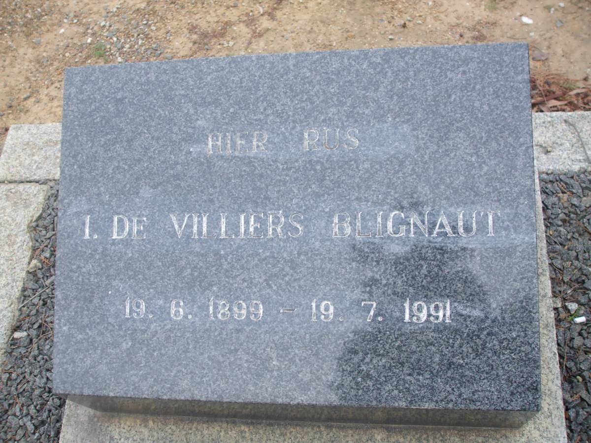 BLIGNAUT I. de Villiers 1899-1991