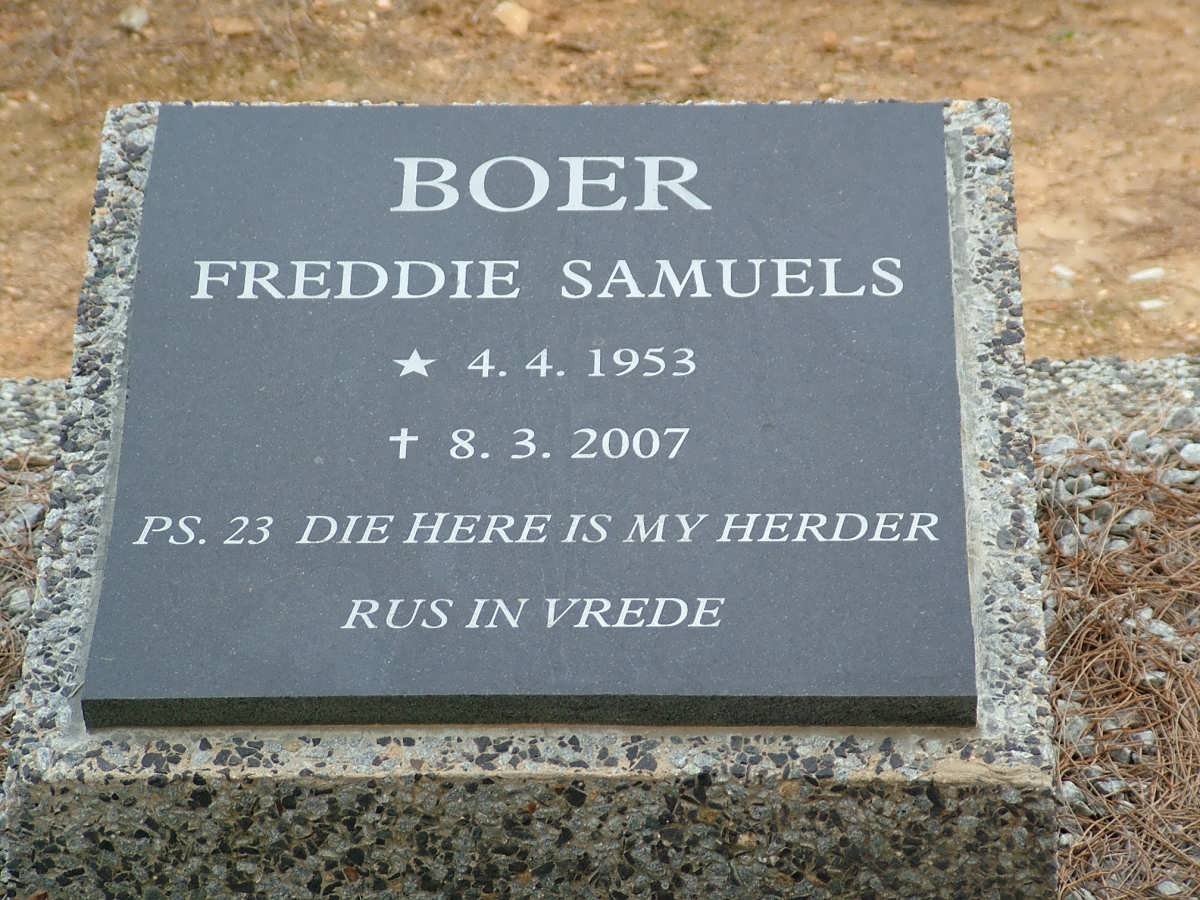 BOER Freddie Samuels 1953-2007