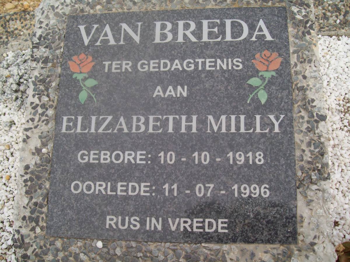 BREDA Elizabeth Milly, van 1918-1996