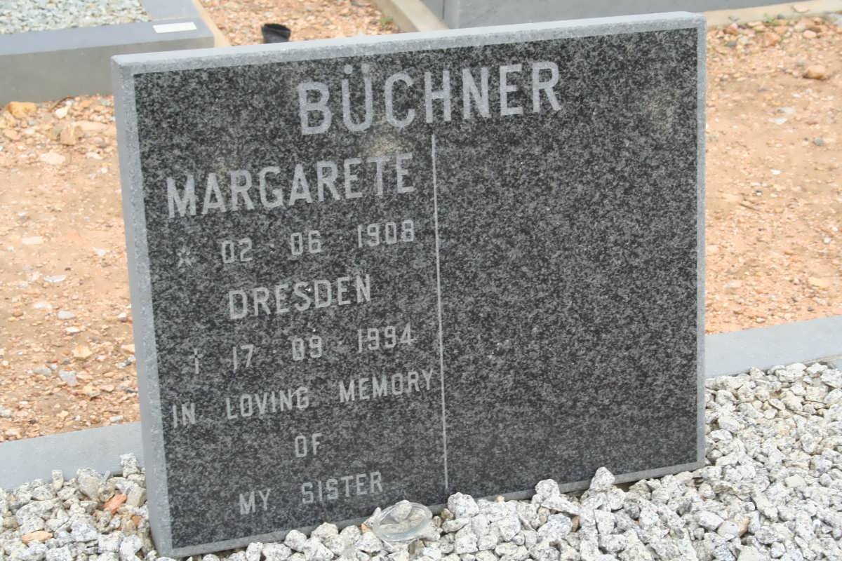 BÜCHNER Margarete nee DRESDEN 1908-1994