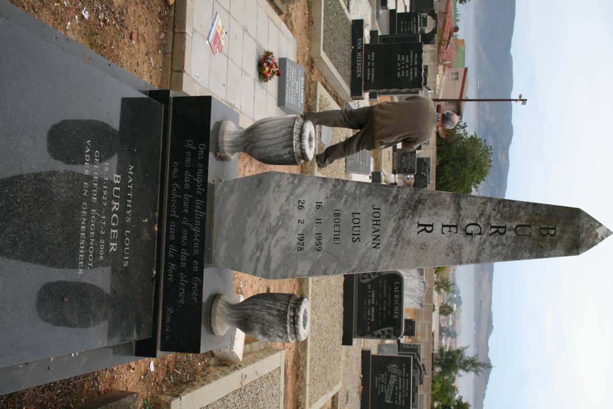 BURGER Matthys Louis 1927-2006 :: BURGER Johann Louis 1959-1978