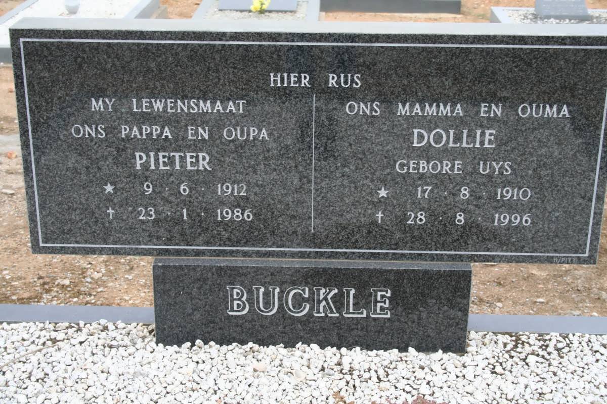 BUCKLE Pieter 1912-1986 &amp; Dolly UYS 1910-1996