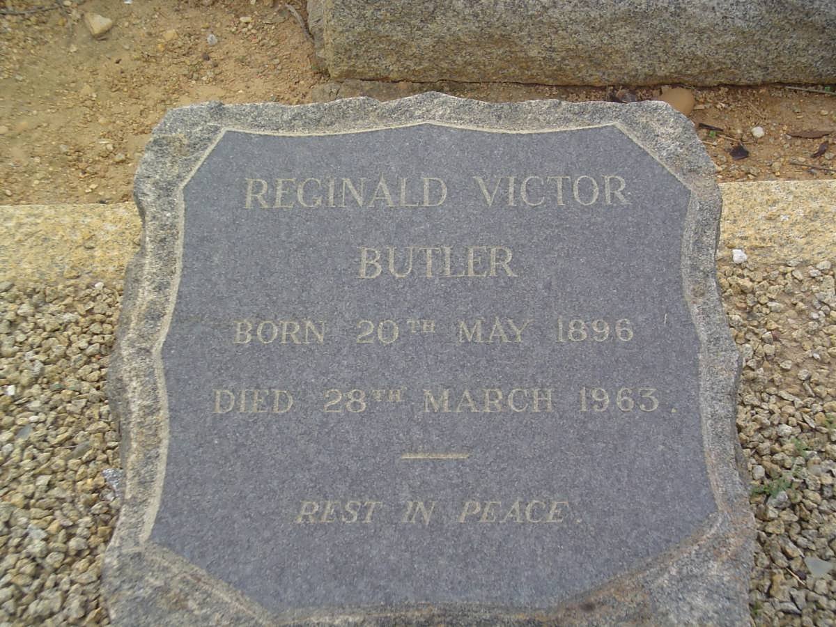 BUTLER Reginald Victor 1896-1963