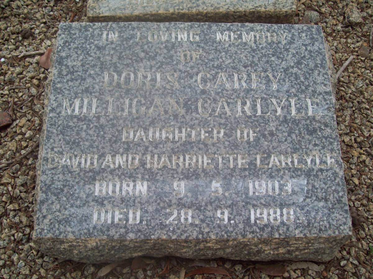 CARLYLE Doris Carey Milligan 1903-1988