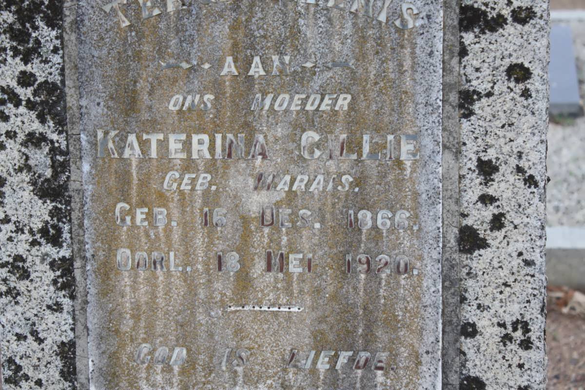 CILLIE Katerina nee MARAIS 1866-1920