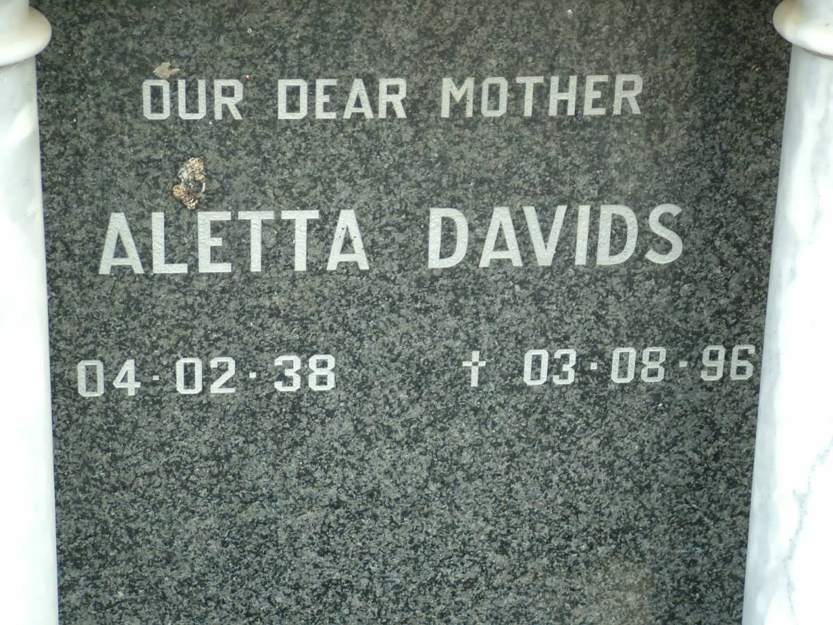 DAVIDS Aletta 1938-1996