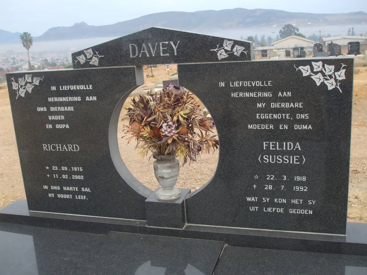 DAVEY Richard 1915-2002 &amp; Felida 1918-1992