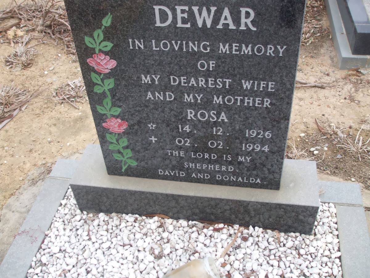 DEWAR Rosa 1926-1994