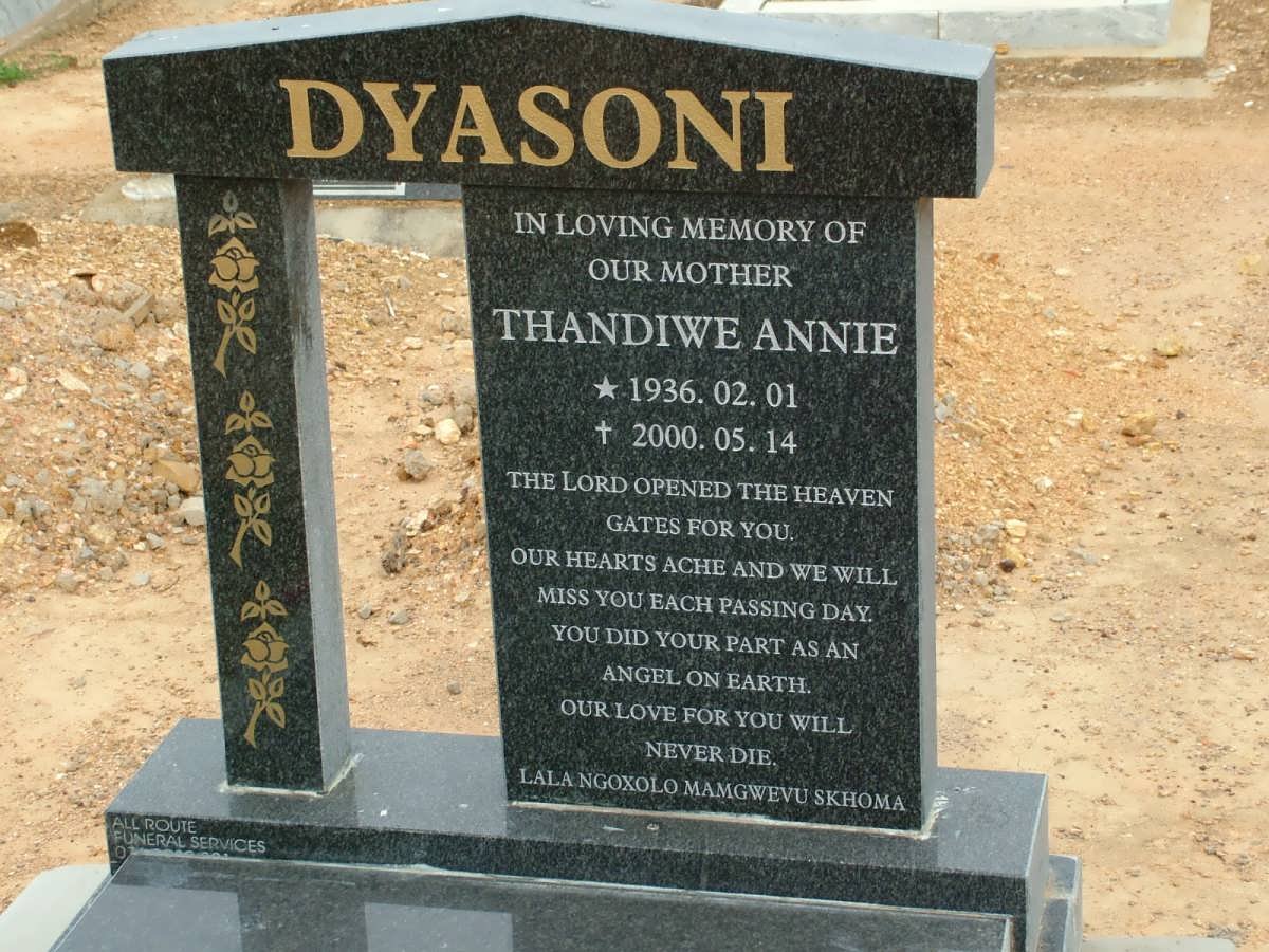 DYASONI Thandiwe Annie 1936-2000