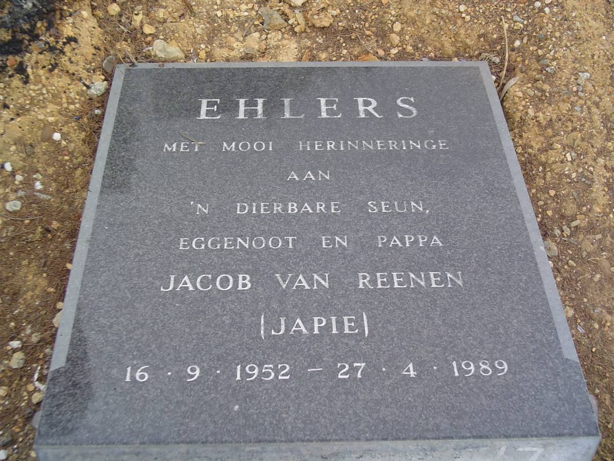 EHLERS Jacob Van Reenen 1952-1989