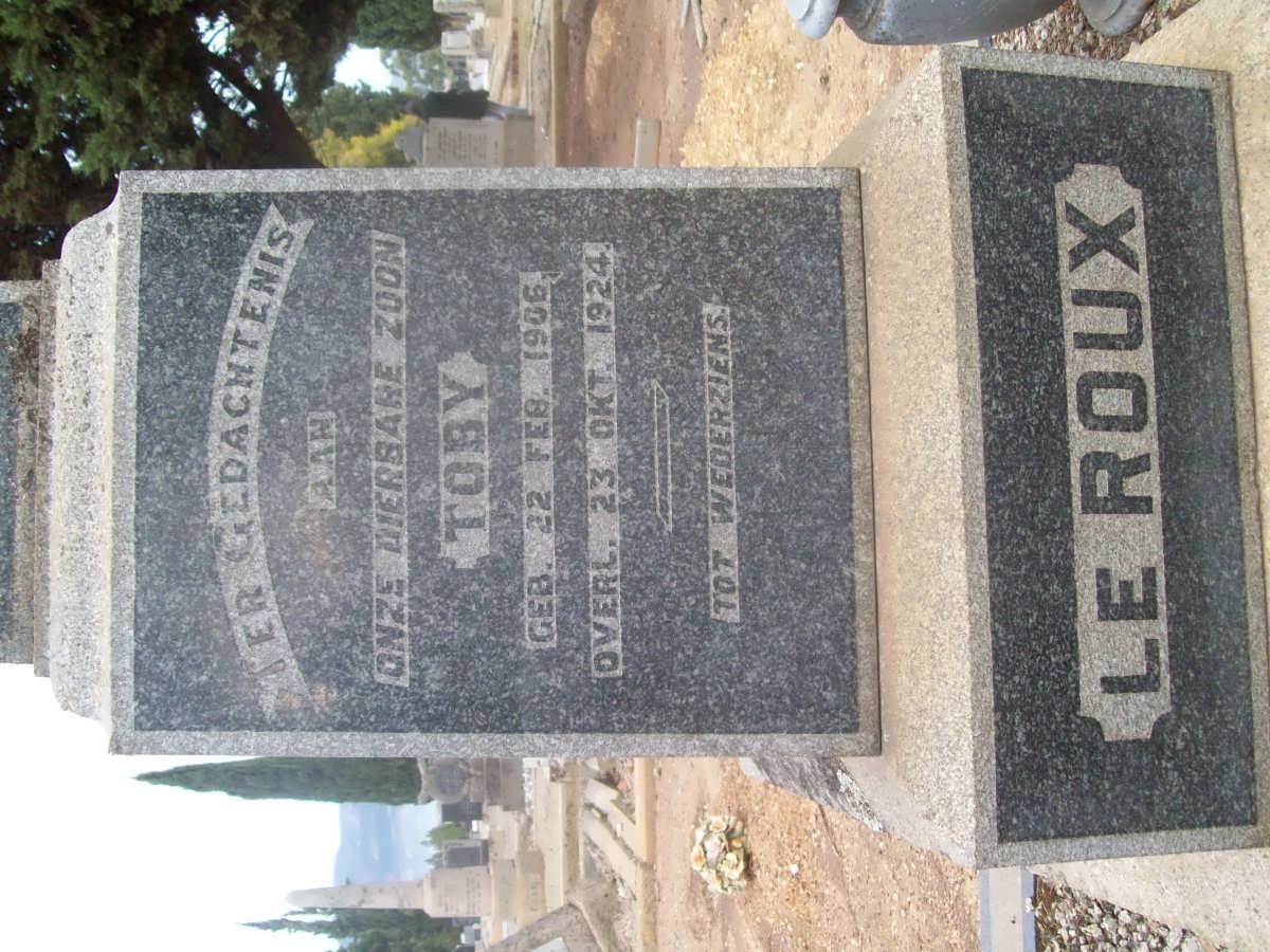 ROUX Toby, le 1906-1924